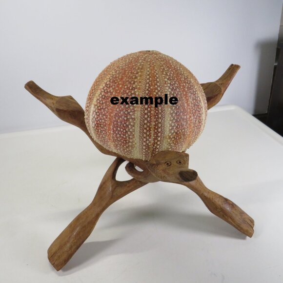 (1)Vintage Carved Wood Intertwined Bowl Display-Collapses Tripod - Picture 4 of 8